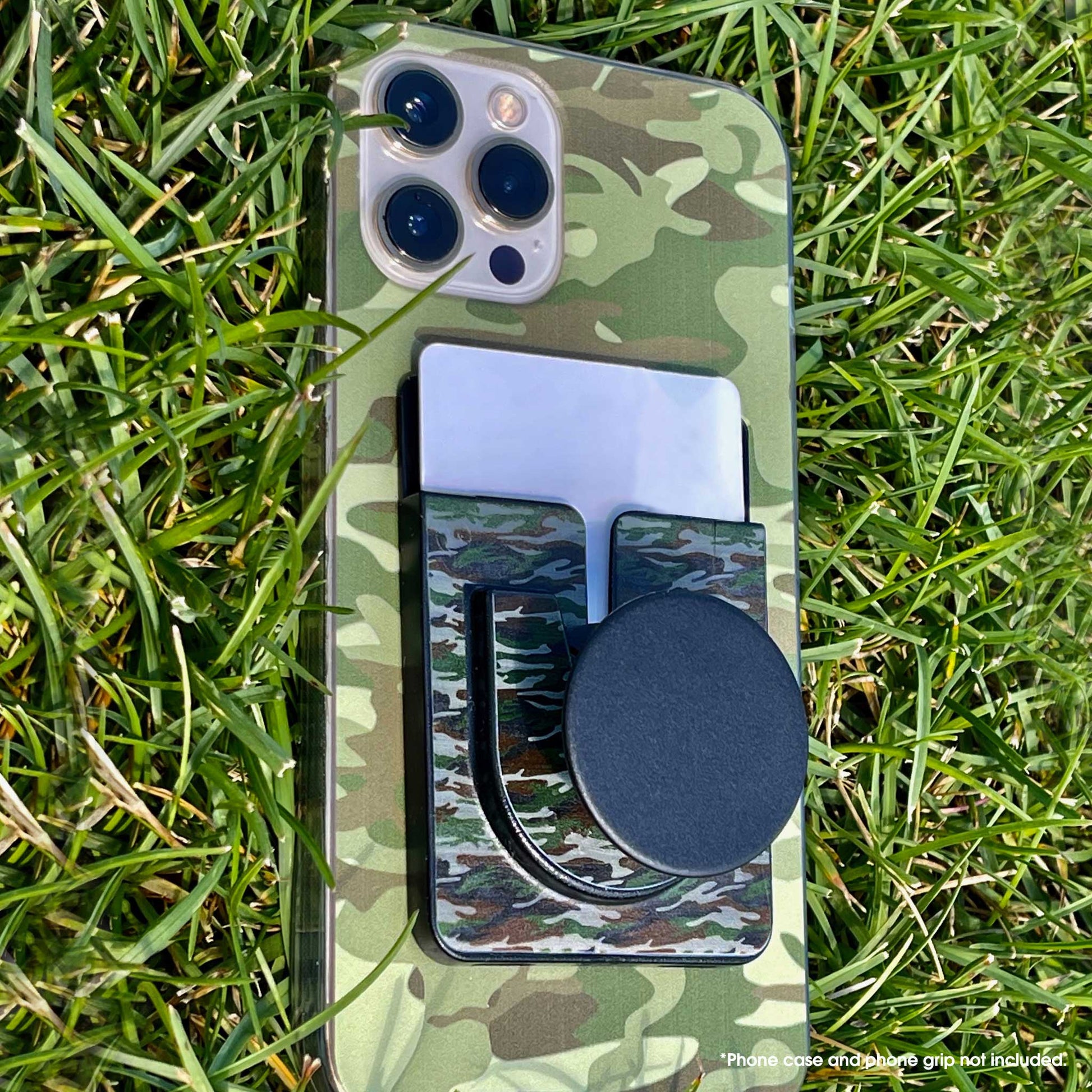 Camo LockIt™ Wallet Holder and Grip holder in one